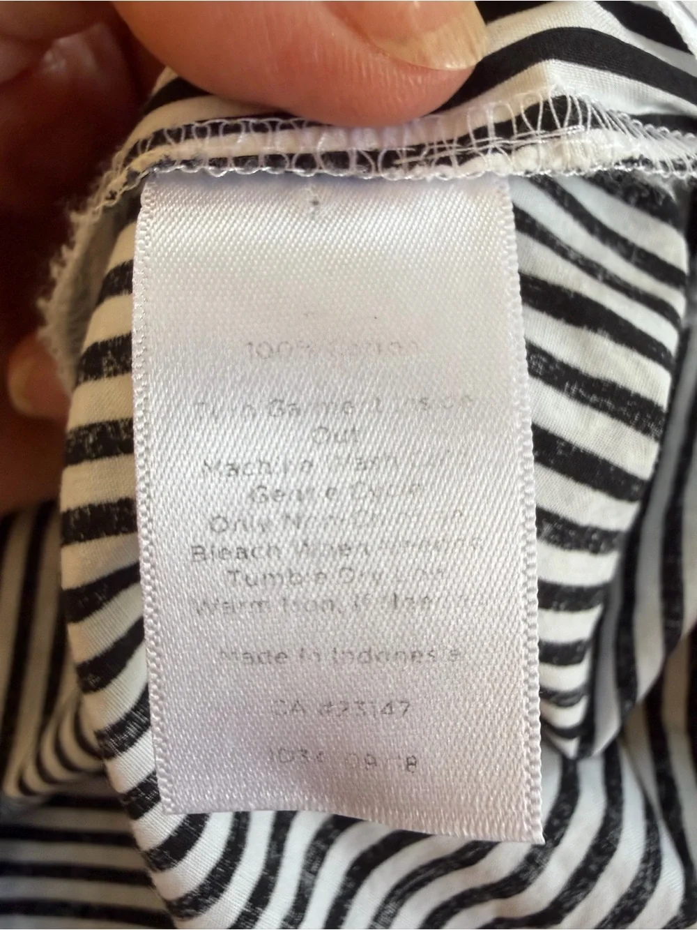 Talbots Blouse Top Black White size SP - Picture 6 of 7